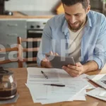 Мъж планира как да изплати дълговете си с бюджет и стратегии